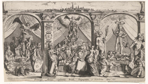 Allegory on the Conquest of Breda by Frederik Hendrik, 1637, Salomon Savery, 1637 Canvas Print