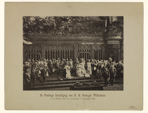 Inauguration of Queen Wilhelmina in the Nieuwe Kerk, Amsterdam, Barend Groote & Co., 1898 Canvas Print