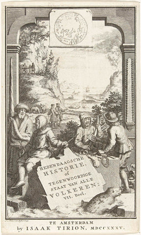 Title page for Hedendaagsche Historie, part VII, 1735, Jan Caspar Philips, 1735 Canvas Print