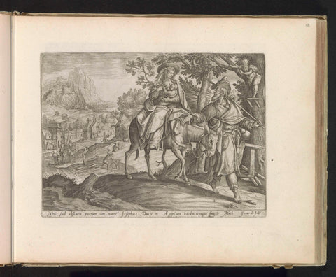 Flight to Egypt, Maerten de Vos, before 1585 Canvas Print