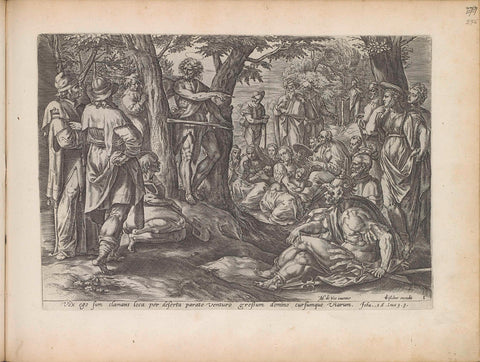 Preaching of John the Baptist, Maerten de Vos, 1643 Canvas Print