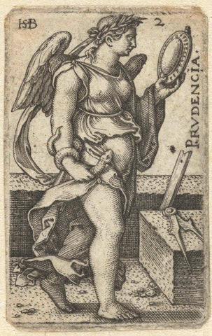 Caution (Prudentia), Hans Sebald Beham, 1539 Canvas Print