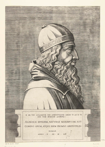 Aristotle, in profile to the right, Cornelis Bos (possibly), c. 1530 - c. 1560 Canvas Print