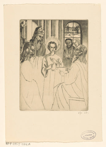 Twelve-year-old Christ in the temple, Lodewijk Schelfhout, 1931 Canvas Print