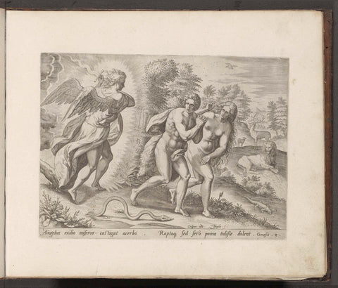 Expulsion from Paradise, Johann Sadeler (I), 1579 Canvas Print