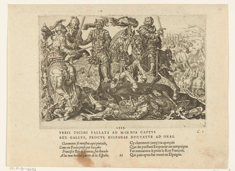 Victory at Pavia, 1525, no. 2, Dirck Volckertsz. Coornhert, 1556 Canvas Print