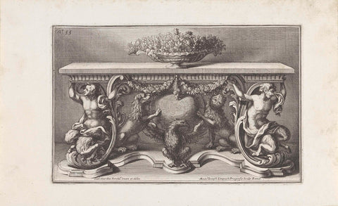 Ornamentele panel, Maximilian Joseph Limpach, 1714 Canvas Print