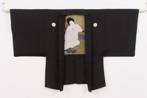 Men's haori with a 'study of elegance', Ito Shoha, c. 1920 Canvas Print