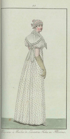 Elegantia, or magazine of fashion, luxury and taste for women, September 1807, No. 22: Paysane a Barbas de Levantine..., anonymous, 1807 Canvas Print