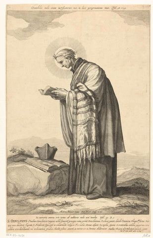 Saint Odulphus of Brabant, Frederick Bloemaert, after 1635 - before 1650 Canvas Print