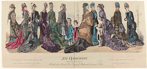 De Gracieuse, Illustrated Aglaja, 1876 : Modèles de la Maison (...), anonymous, 1876 Canvas Print