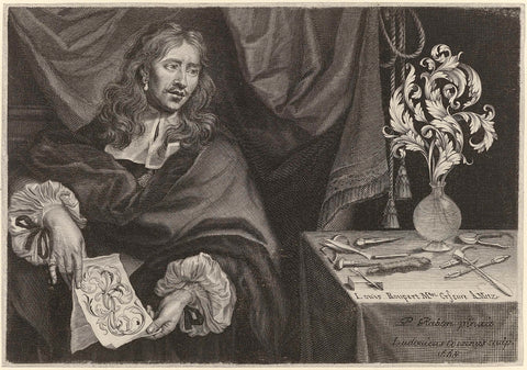 Title print with the portrait of Louis Roupert, Louis Cossin, 1668 Canvas Print