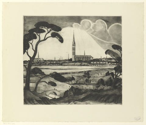 Hilversum en omstreken, Lodewijk Schelfhout, 1926 Canvas Print