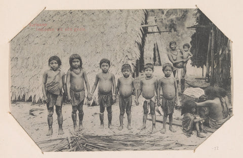 Children of a Surinamese family, Eugen Klein, 1900 - 1910 Canvas Print