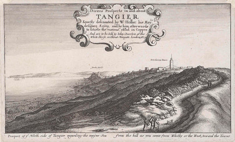 View of the bay and fortifications of Tangier, Wenceslaus Hollar, 1669 Canvas Print