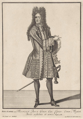 Portret van Johann Karl von Thüngen, anonymous, 1675 - 1711 Canvas Print