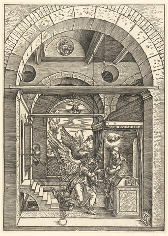 Annunciation, Albrecht Dürer, 1501 - 1505 Canvas Print