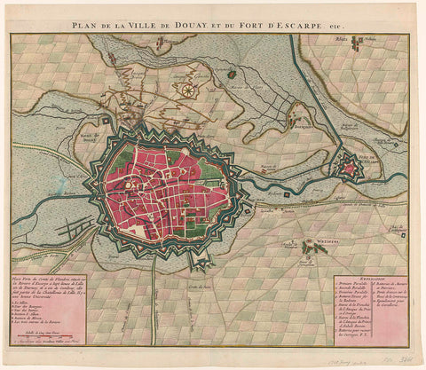 Siege of Douai, 1710, anonymous, 1710 Canvas Print