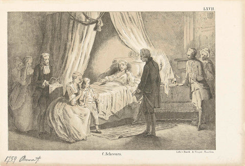 Princess Anna on her deathbed, 1759, anonymous, 1853 - 1861 Canvas Print