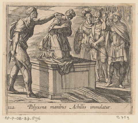 Offer van Polyxena, Antonio Tempesta, 1606 Canvas Print