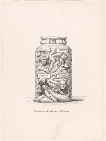 Pickles of four nations, 1830, anonymous, 1830 - 1831 Canvas Print