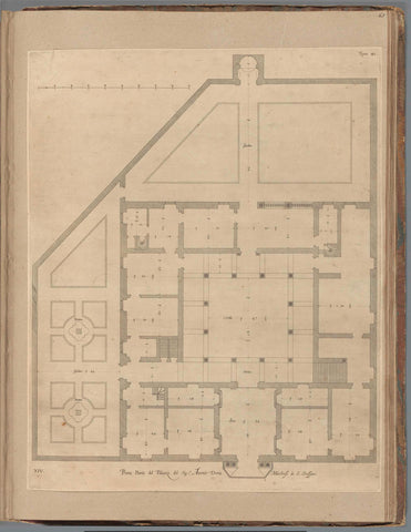 Floor plan of the ground floor of the Palazzo Doria-Spinola in Genoa, Nicolaes Ryckmans, 1622 Canvas Print