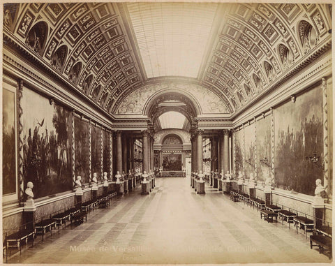 Gallery of Battles (Galerie des Batailles) at the Musée de Versailles, anonymous, c. 1880 - c. 1895 Canvas Print