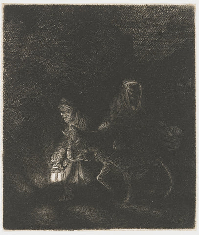 The Flight into Egypt, Rembrandt van Rijn, 1651 Canvas Print