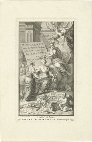 Minerva lauwert de Tekenkunst, Jan Caspar Philips, 1733 Canvas Print