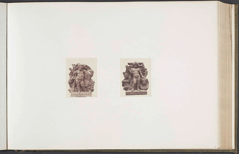 Plaster models for sculptures at the Palais du Louvre: left 