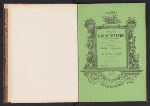 Paris-Théatre first year 1873-1874, Eugène Paz, 1873 - 1874 Canvas Print