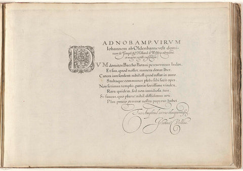 Schrijfvoorbeeld: Ad nob. amp. virum (...), Simon Frisius, 1608 Canvas Print