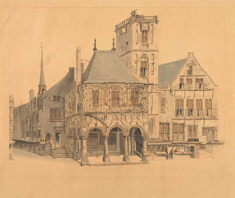 The Old Town Hall of Amsterdam, 1641, Anthonie van den Bos, 1778 - 1838 Canvas Print