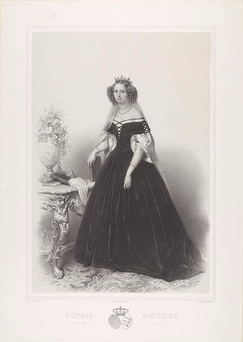 Portrait of Sophie of Württemberg, Alphonse Léon Noël, 1849 - 1884 Canvas Print