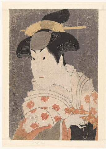 Bust portrait of Iwai Hanshiro IV., Toshusai Sharaku, 1794 Canvas Print