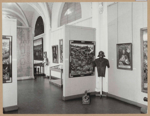 Room 101 seen to the southeast with armor and paintings, 1963 Canvas Print