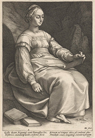 Clio, Hendrick Goltzius, 1592 Canvas Print