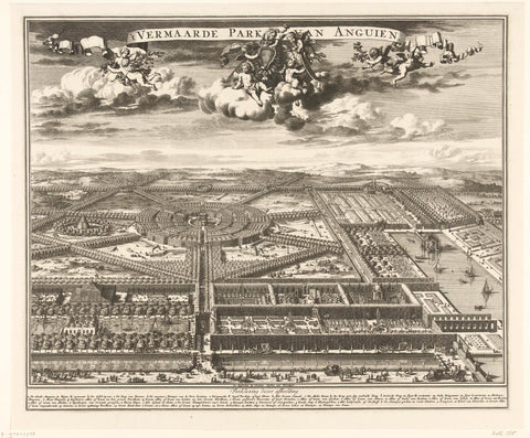 View of the park of Enghien (Edingen), Romeyn de Hooghe, 1685 Canvas Print