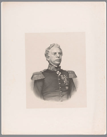 Portrait of a General, anonymous, Jan Dam Steuerwald, 1830 - 1863 Canvas Print