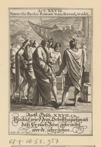 Captured apostle Paul is brought to Rome, anonymous, 1697 Canvas Print