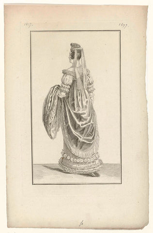 Journal des Dames et des Modes, Costume Parisien, 15 December 1817 (1697), anonymous, 1817 Canvas Print