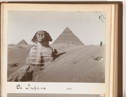 The sphinx at the pyramids in the plain of Giza, Egypt, L. Heldring, 1898 Canvas Print