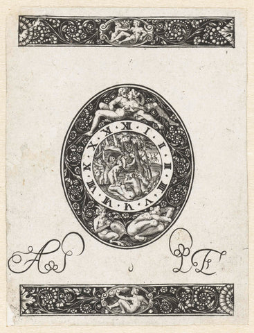 Dial of watch and decoration for watch case, Antoine Jacquard, c. 1610 - c. 1615 Canvas Print