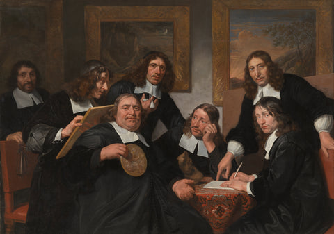 The Governors of the Guild of St Luke, Haarlem, 1675, Jan de Bray, 1675 Canvas Print