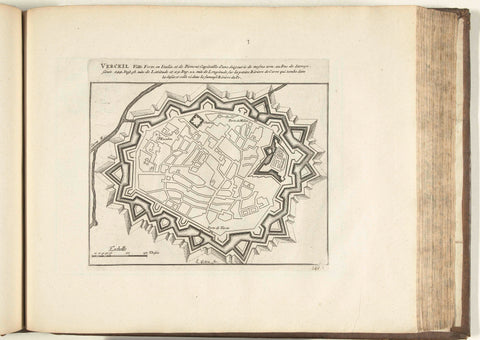 Map of Vercelli, 1726, Laurens Scherm, 1726 Canvas Print