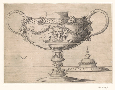 Design for a jug and a lid, Virgilius Solis, 1524 - 1562 Canvas Print