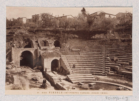 Roman amphitheatre in Fiesole, Fratelli Alinari, c. 1882 - c. 1890 Canvas Print