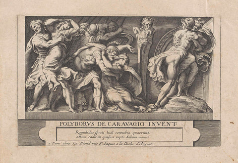 Sabijnse maagdenroof, Cherubino Alberti (possibly), 1563 - 1615 Canvas Print