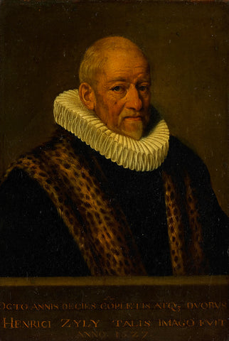 Portrait of Henricus van Zijl (1545-1627), Nicolaes van Borculo, 1627 Canvas Print