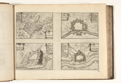 Maps of Luxembourg, Thionville, Montmédy and Damvillers, 1726, Laurens Scherm, 1726 Canvas Print